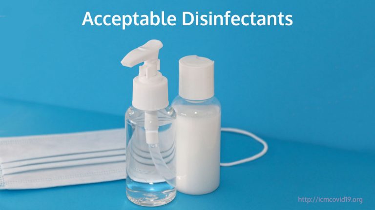 Acceptable disinfectants