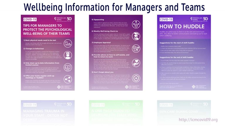 Wellbeing information for managers and teams